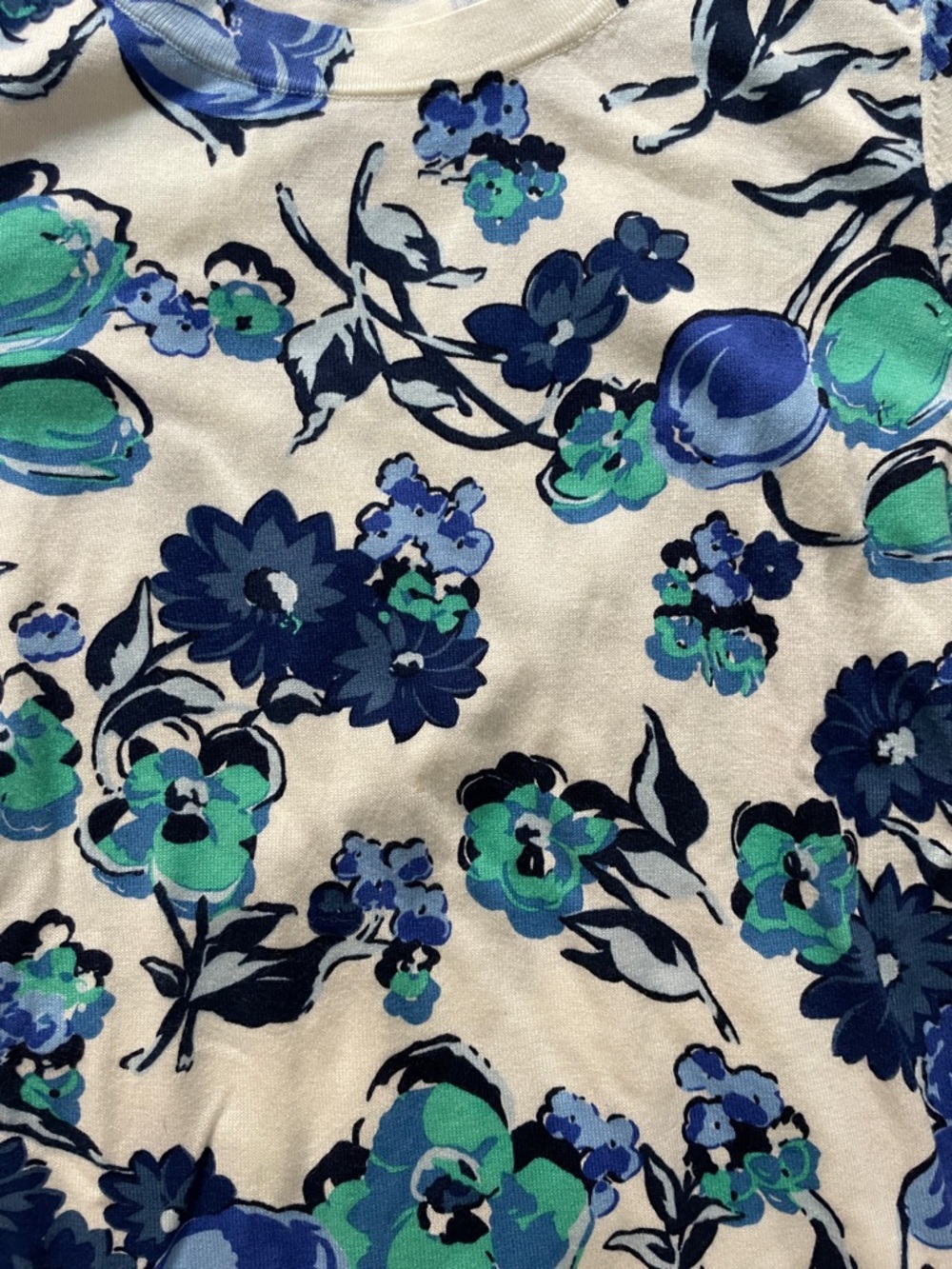 Talbots Floral Short Sleeve Sweater - Picture 5 of 7